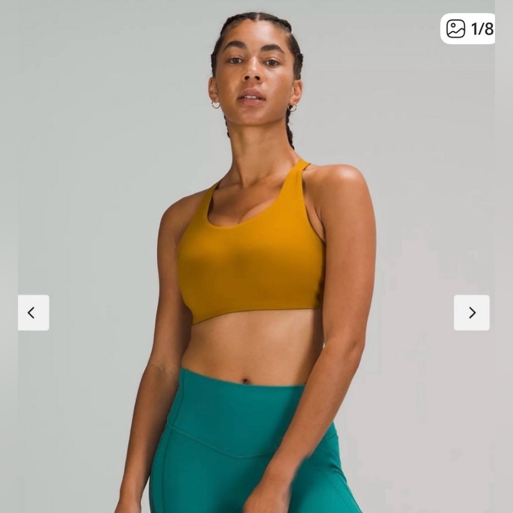 Lululemon Energy Bra High Support, B-DDD Cups in Gold Spice size 32C